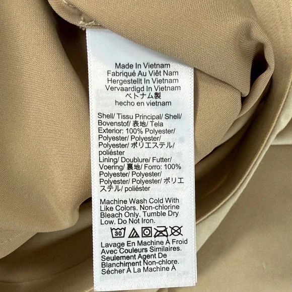 B25 J. Crew Women Beige Cream Midi Skirt Flat Basic Office Preppy - Picture 3 of 5